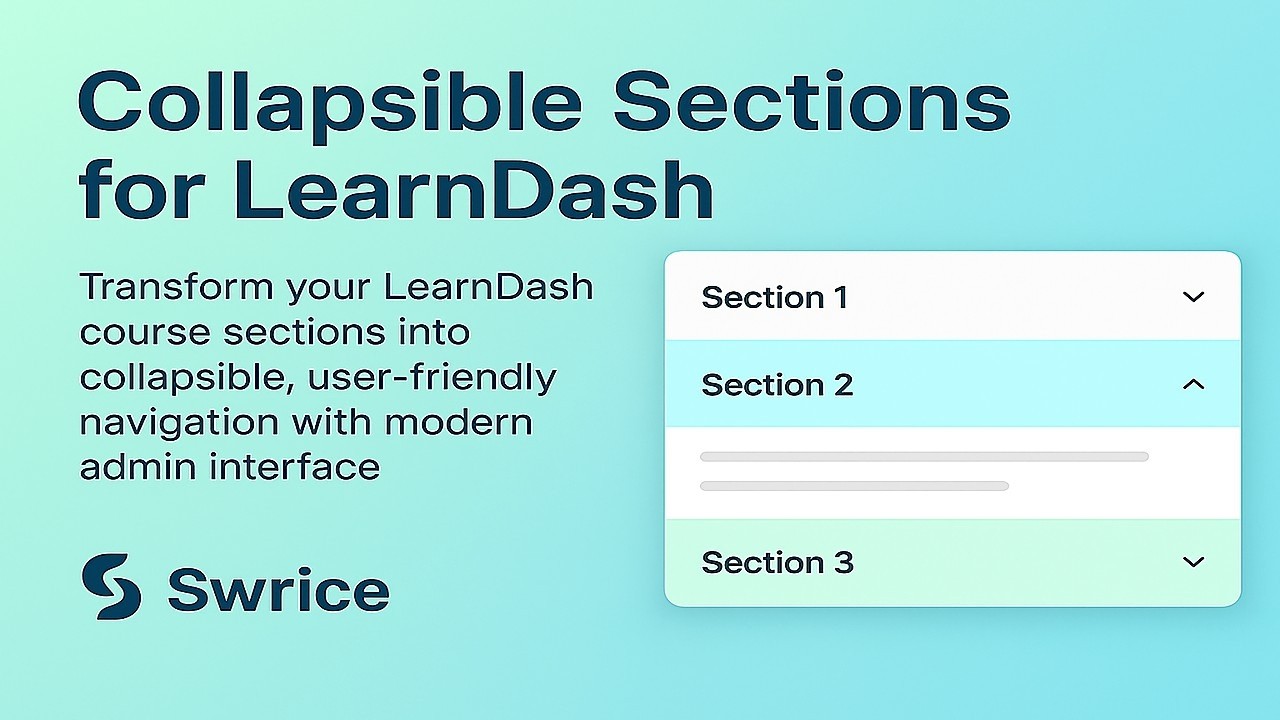 Collapsible Sections for Learndash