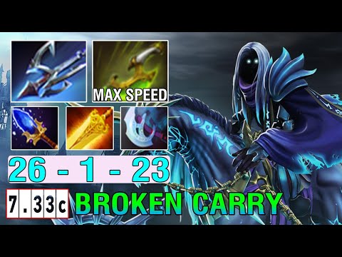 New Broken Hard Carry [Abaddon] Guide No Mercy 26Kills Endless Curse of Avernus 1v5 7.33C Dota2