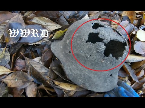 Impossible broken M40 German Helmet preservation.