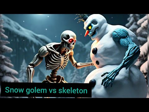 MINECRAFT MUTANT SKELETON VS MUTANT SNOW GOLEM | MINECRAFT MOB BATTLE | #minecraft