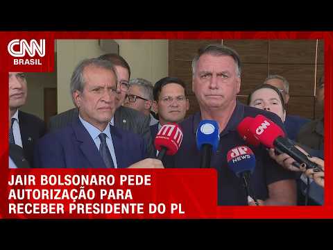 Jair Bolsonaro pede visita de presidente do PL após fuga de Flávio | CNN 360°