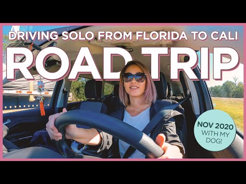 2020年11月從佛羅里達到加利福尼亞的獨自越野旅行 (Solo Cross-Country Road Trip from Florida to California in November 2020)
