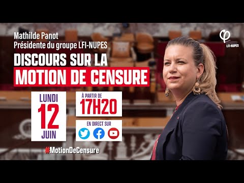 🔴 Direct - MOTION DE CENSURE - Discours de Mathilde Panot