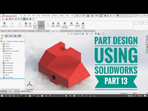 Solidworks tutorial for beginners exercise 13 in [2020]