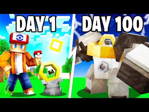 I Spent 100 DAYS as a MYTHICAL TRAINER in Pokémon Minecraft Vs my Rival! (Duos Cobblemon)