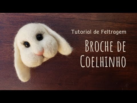 Needle Felting Tutorial - Bunny Brooch