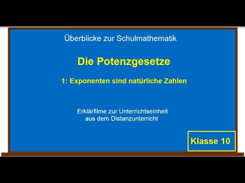 Die Potenzgesetze 1 - natürliche Exponenten | Übersichtlich erklärt | Beispiele