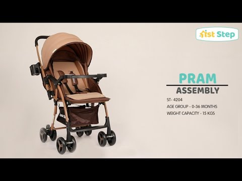 1st Step Caramel Baby With Point Safety Harness And Reversible Handlebar  Stroller