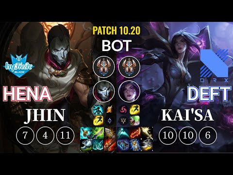 hyF Hena Jhin vs DRX Deft Kai'Sa Bot - KR Patch 10.20