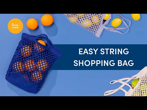 Learn how to crochet the Paintbox Yarns Essential String Shopping Bag!