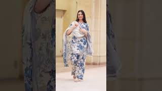 Digital Printed Embroidered Farshi Shalwar Suit - Video 1