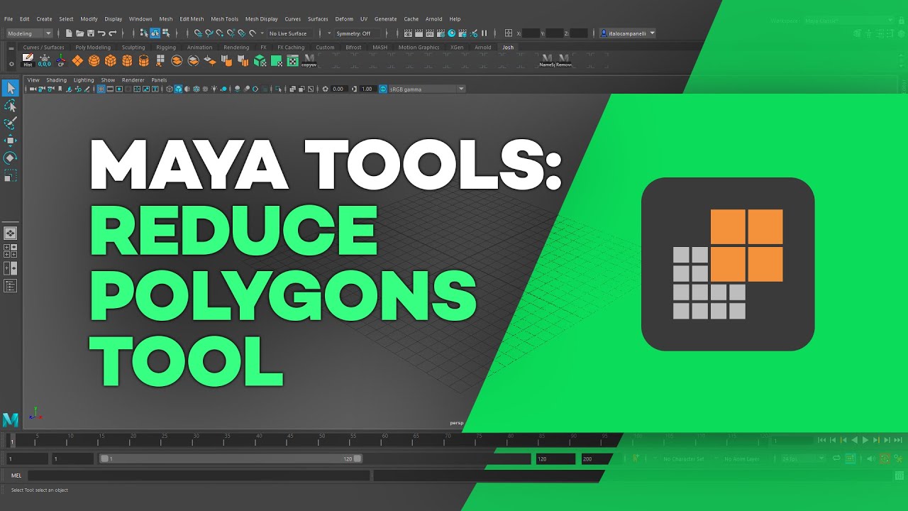 Maya's Reduce Polygons Tool