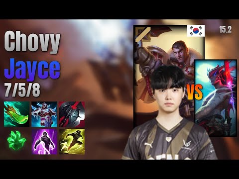Chovy Mid Jayce vs Yone lol KR solo rank Full Game 15.2 | 쵸비 제이스 vs 요네