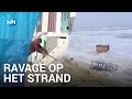 Strandhuisjes weggeblazen door hevige windstoten
