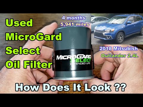 MicroGard Select MSL57356 Oil Filter, Used MicroGard Oil Filter Cut Open