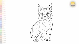 Bobcat easy drawing | Art tutorial | How to draw A Cute bobcat step by step easily | #artjanag