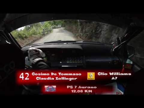Cameracar Rally Valli Ossolane 2016 De Tommaso-Zollinger Clio W A7 - PS7 1°tempo classe