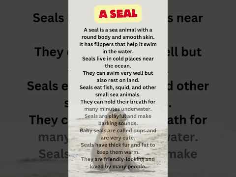 10 lines essay on sea animal Seal in English/short lines on seal/beautiful nature of sea/seal 10 lin