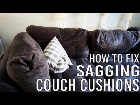 Part of a video titled How to Fix Sagging Couch Cushions - YouTube