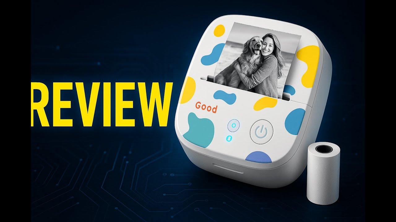 Review - XenGro Mini Portable Sticker Printer, Mini Thermal Printer with 3 Rolls Paper, B