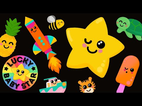 🌈 Top 20 Baby Sensory Compilation: Lucky Baby Star Collection with Space Rockets & Dancing Fruit! 🚀