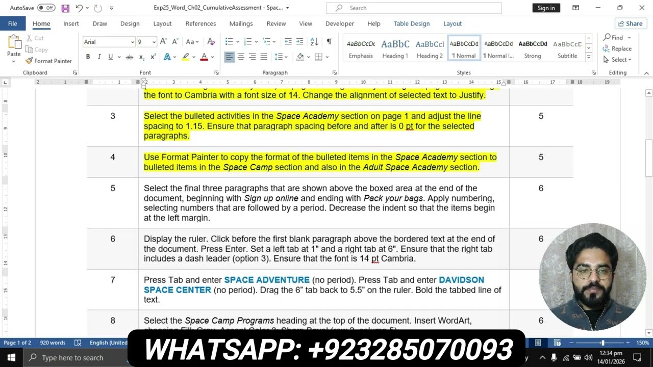 Exp25_Word_Ch02_CumulativeAssessment – Space | Exp25 Word Chapter 2 Cumulative Assessment Space