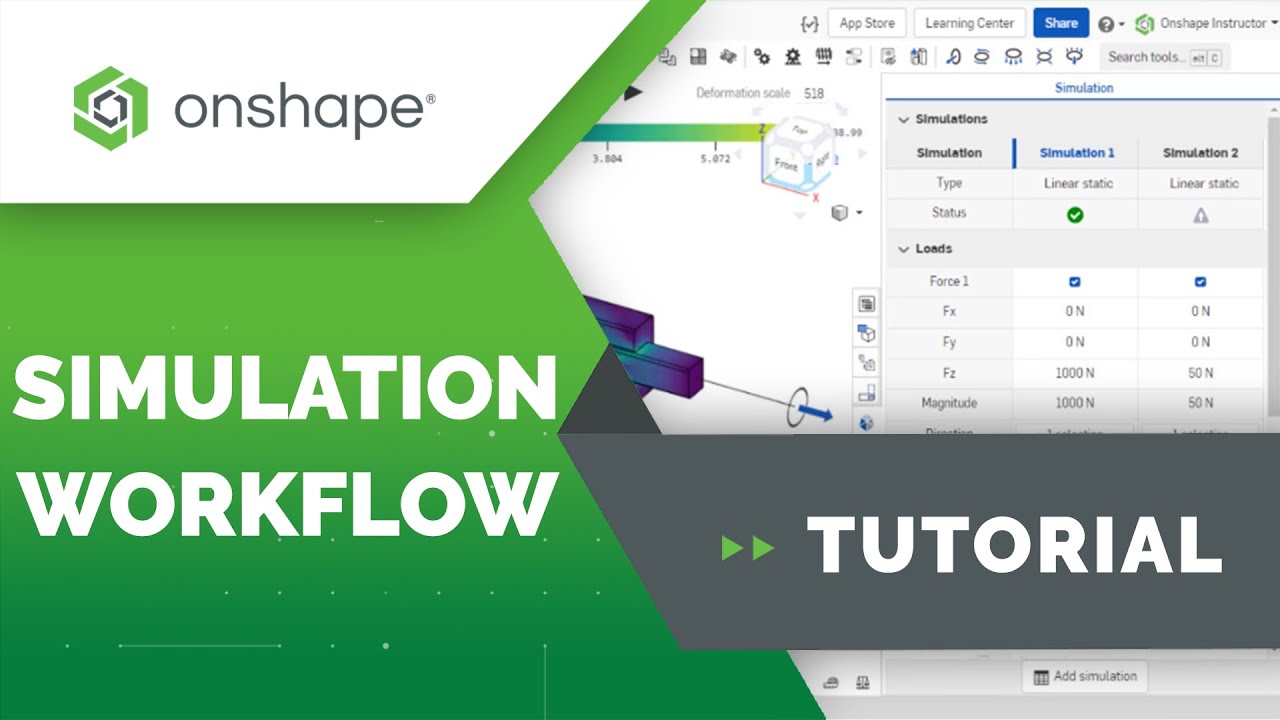Onshape Simulation Workflow & User Interface