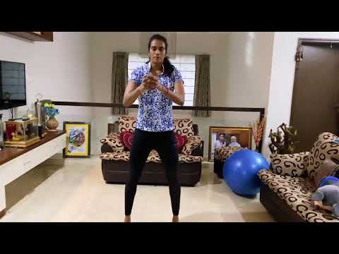 P V SINDHU ,Staying at home -has not stopped me _for training.I M also♥️ able to be for convenience.