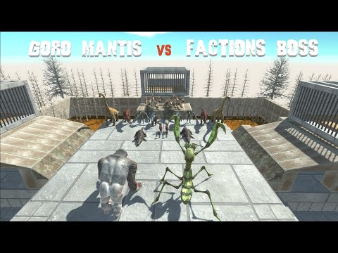 "2 VS 2" GORO WITH MANTIS VS FACTIONS BOSS - Animal Revolt Battle Simulator