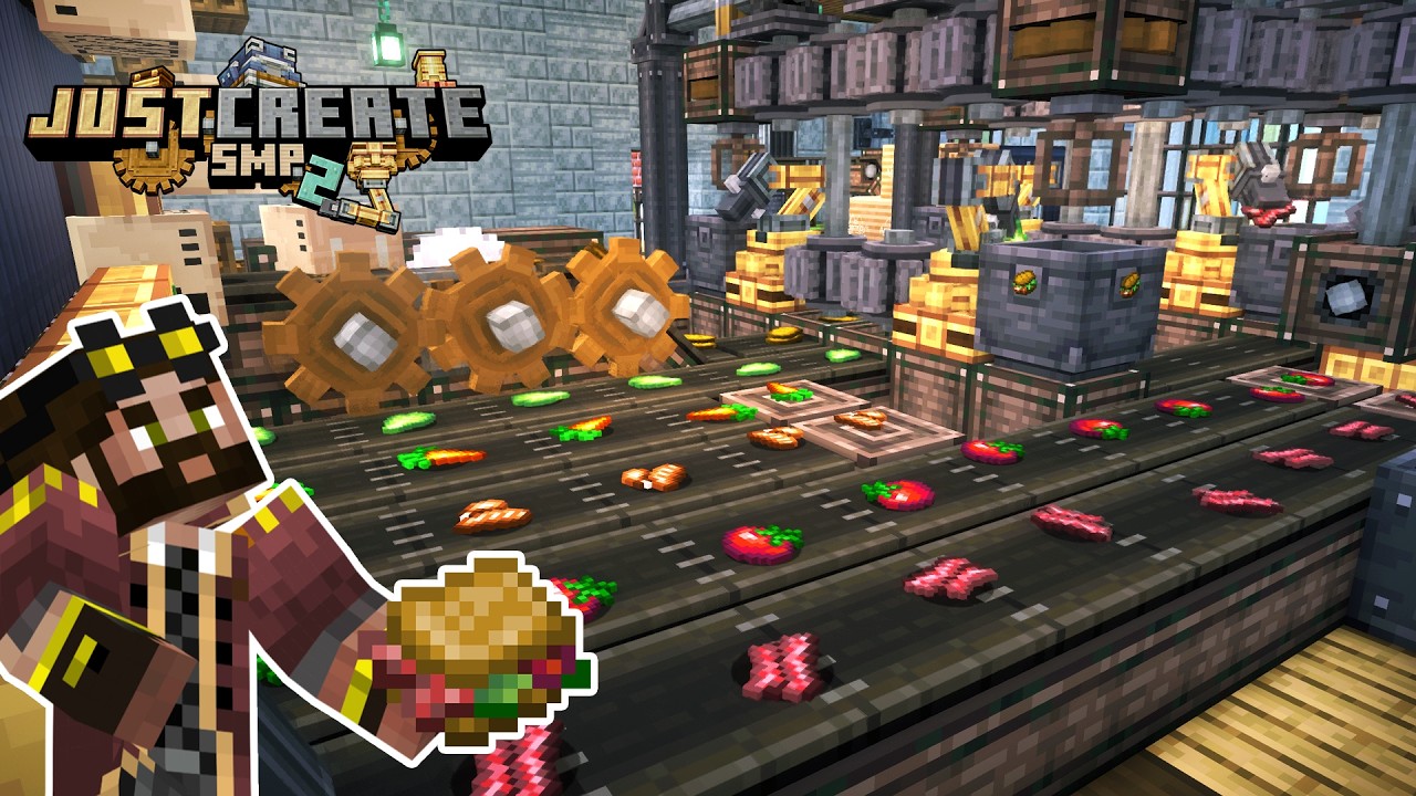 I built the PERFECT sandwich factory in Minecraft Create Mod!