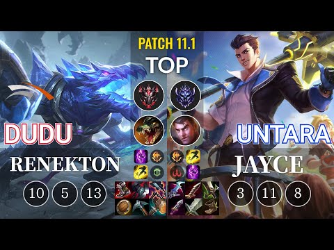 HLE DuDu Renekton vs Untara Jayce Top - KR Patch 11.1