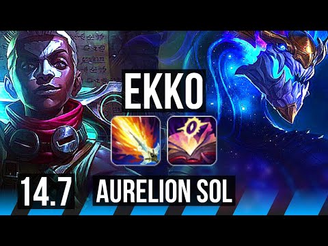 EKKO vs AURELION SOL (MID) | 8/0/4, 1200+ games, Legendary | EUW Master | 14.7