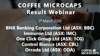 Coffee Microcaps Morning Meeting with BBC, IMC, 1CG, CBL & ODA #coffeemicrocaps