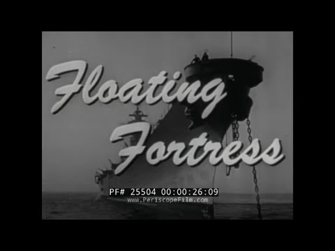 1952 U.S. NAVY FILM  " FLOATING FORTRESS " IOWA CLASS BATTLESHIP   USS NEW JERSEY  KOREAN WAR  25504