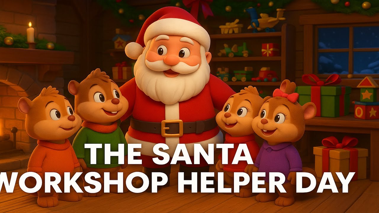 The Santa Workshop Helper Day | Chipmunk Family Christmas Special | Santa’s Little Helpers Adventure