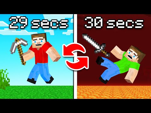 Hunters VS Speedrunner BUT You Switch Places Every 30 SECONDS! (Minecraft)