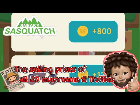 Sneaky Sasquatch - All the 29 mushroom and Truffles selling Prices