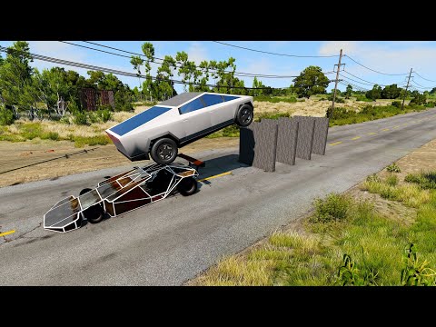 Cars vs Brick Wall – BeamNG.Drive