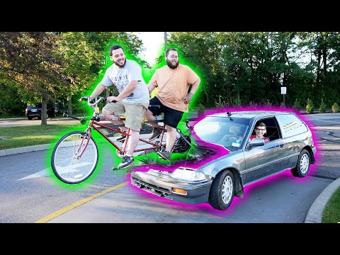 These Guys Found A Way To Power A Honda Civic With A Tandem Bicycle, And It Worked Beyond Their Wildest Dreams