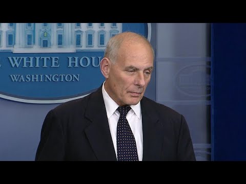 Kelly defends Trump's words to Army widow, speaks about son's death in emotional briefing