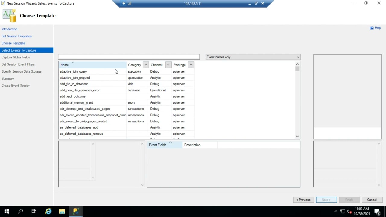 SQL Server extended events