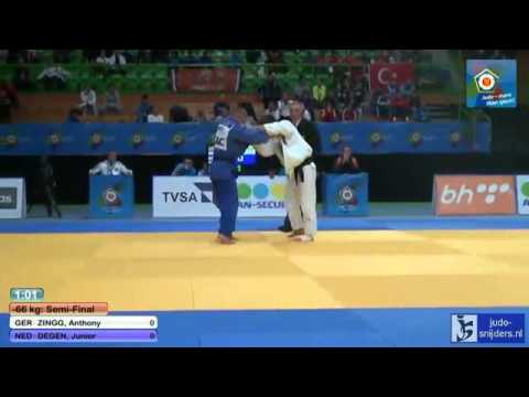 Judo 2013 European Championships Juniors Sarajevo: Zing (GER) - Degen (NED) [-66kg] semi-final