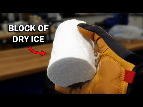 Making a block of dry ice is oddly satisfying