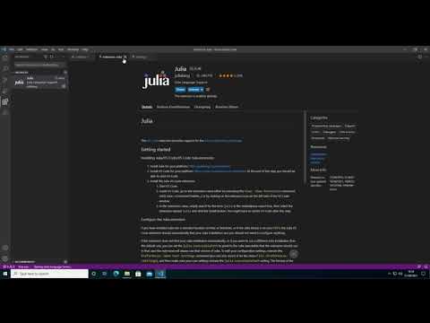 Setting up VS Code and the Julia Extension