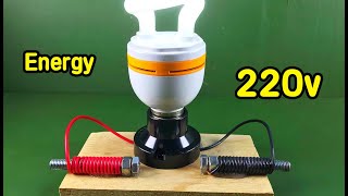 100% Generator Coil Make Free Energy Using By Magnet With Light Bulb 220v