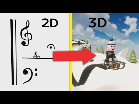 I recreated Line Rider in 3D and the result feels cursed