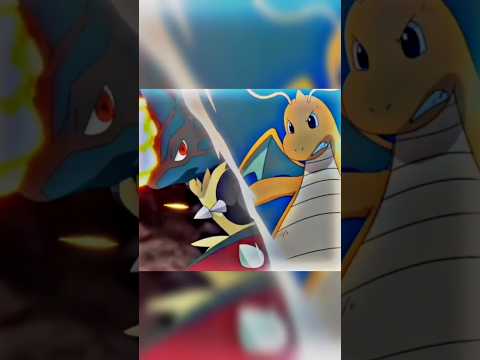 Ash Dragonite vs Korrina Lucario || Ash Dragonite Attitude Status #ash #dragonite #pokemon #shorts