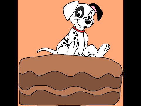 Patch on a Chocolate Cake (Speedpaint using MS Paint)