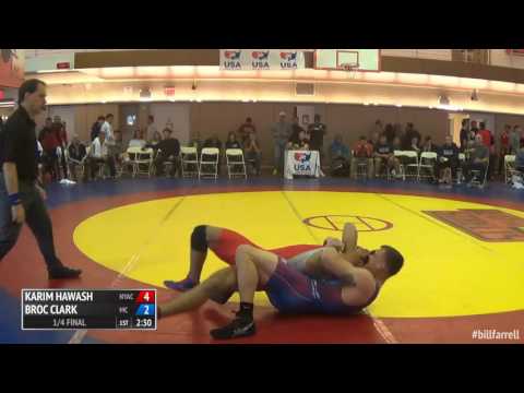 75 1/4 Final - Karim Hawash (NYAC) vs. Broc Clark (Marines)