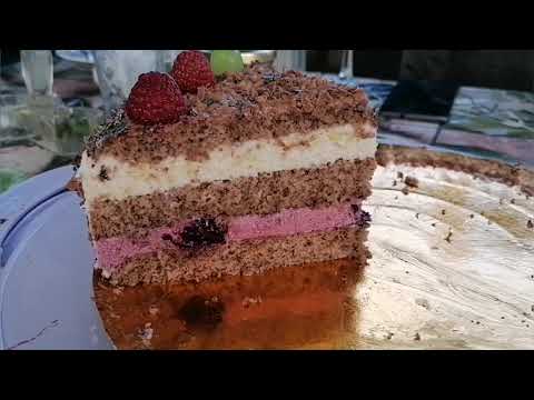 TORT BLAT CU NUCĂ , MOUSSE DE PIERSICI ȘI MURE 🎂Cake with wallnut, mousse peach and blackberry🍰